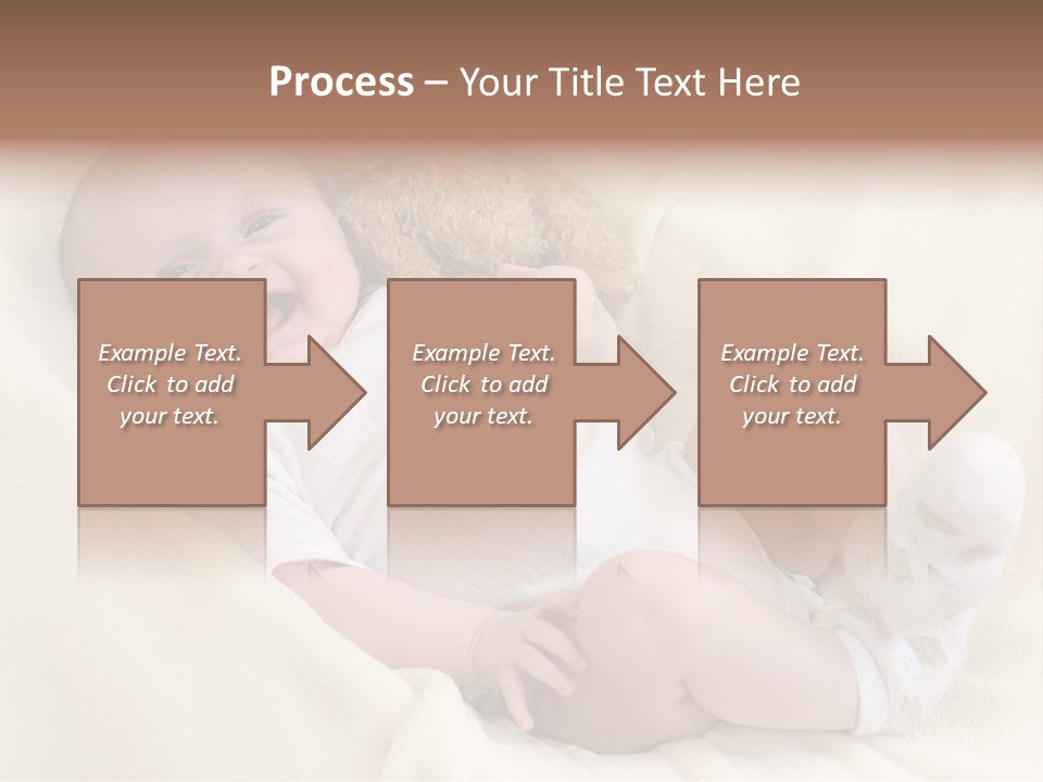 Happy White Teddy PowerPoint Template