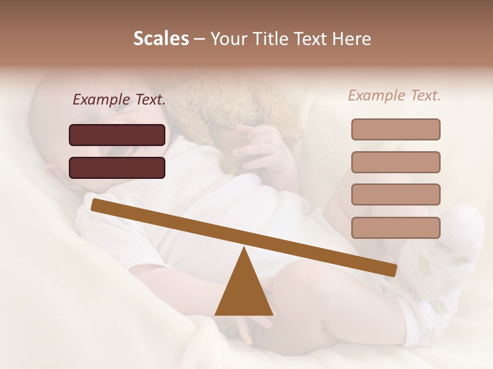 Happy White Teddy PowerPoint Template