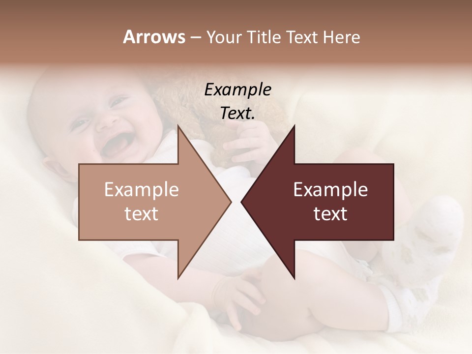 Happy White Teddy PowerPoint Template