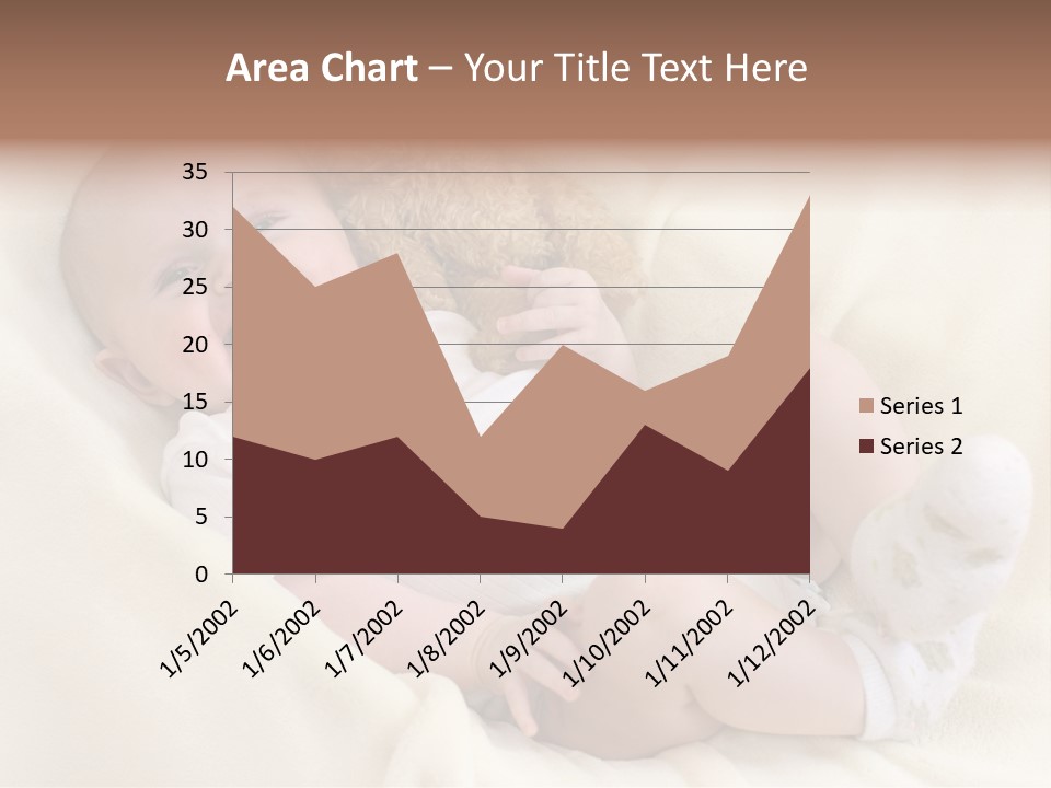 Happy White Teddy PowerPoint Template