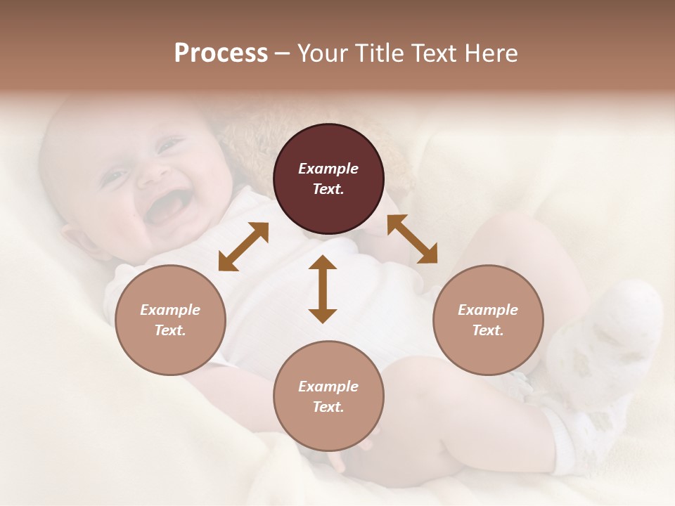 Happy White Teddy PowerPoint Template