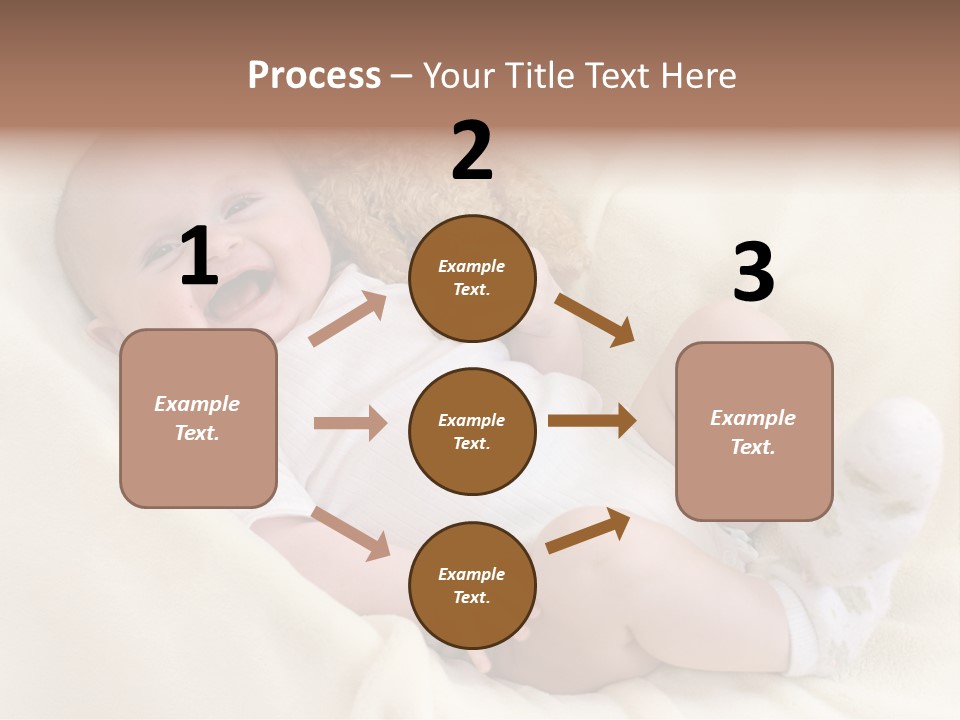 Happy White Teddy PowerPoint Template