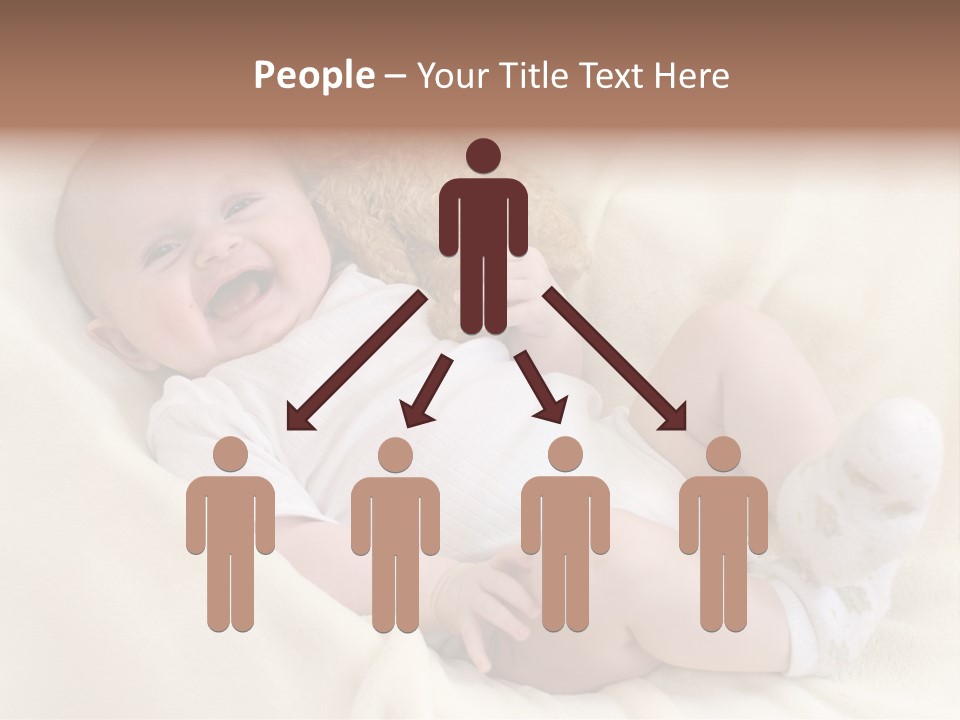 Happy White Teddy PowerPoint Template