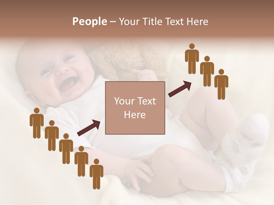 Happy White Teddy PowerPoint Template
