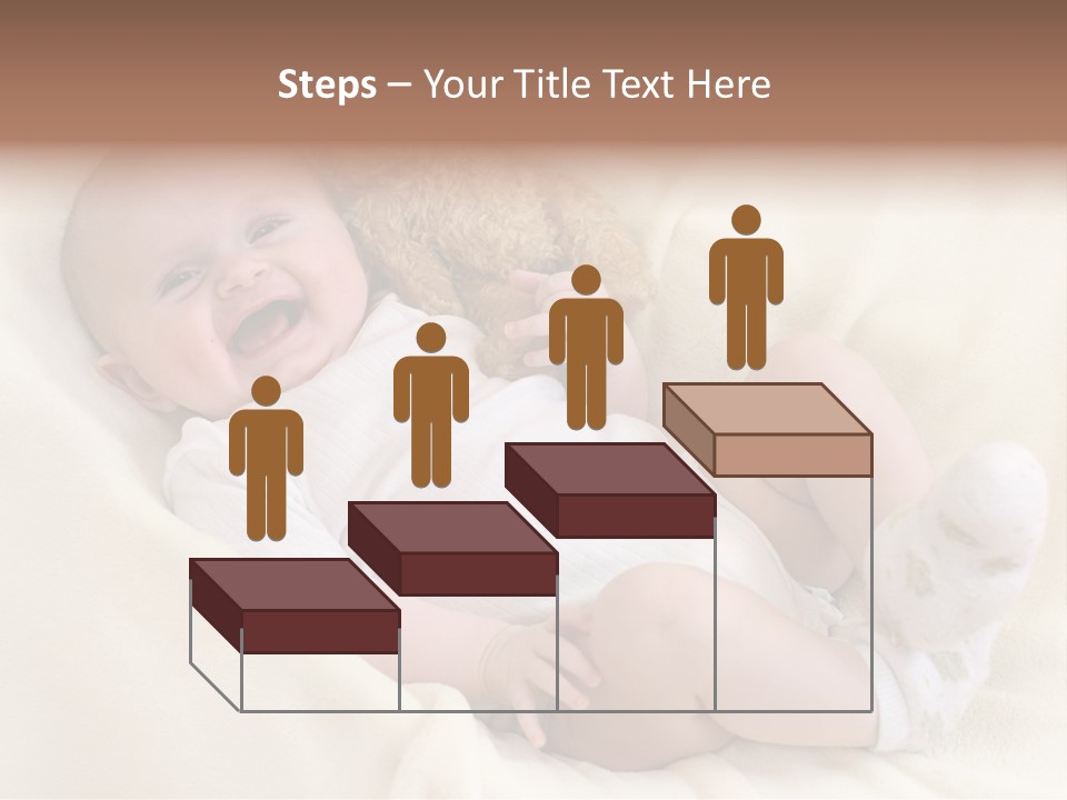 Happy White Teddy PowerPoint Template