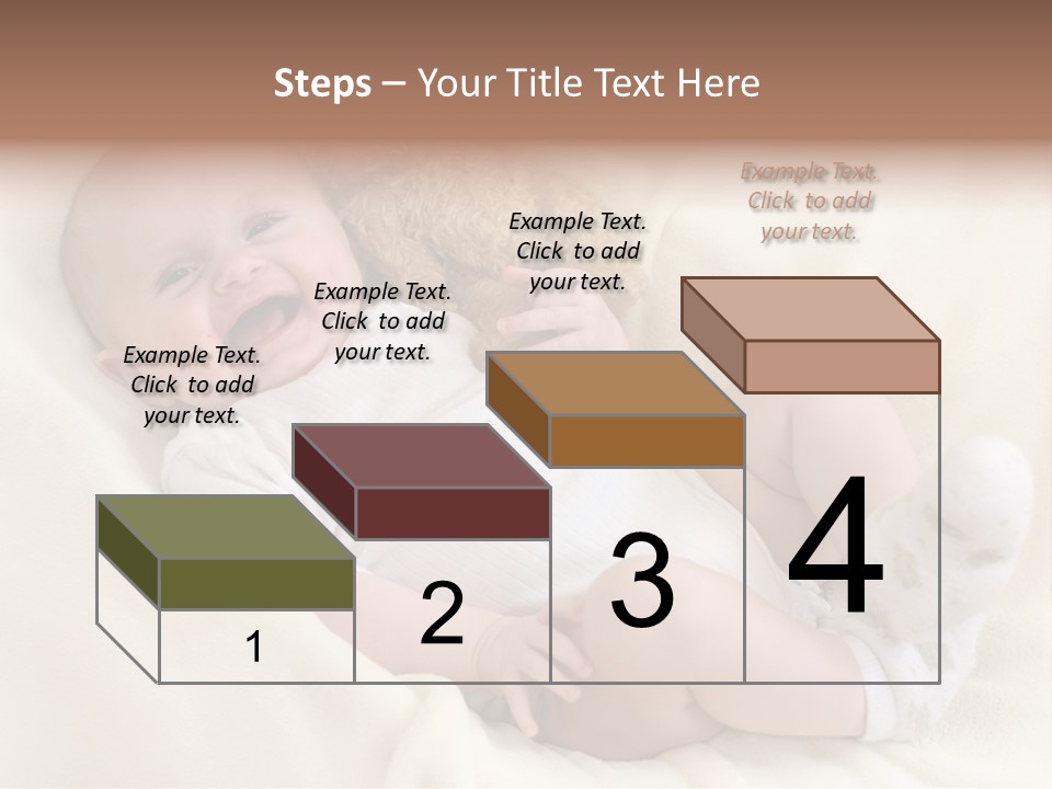 Happy White Teddy PowerPoint Template