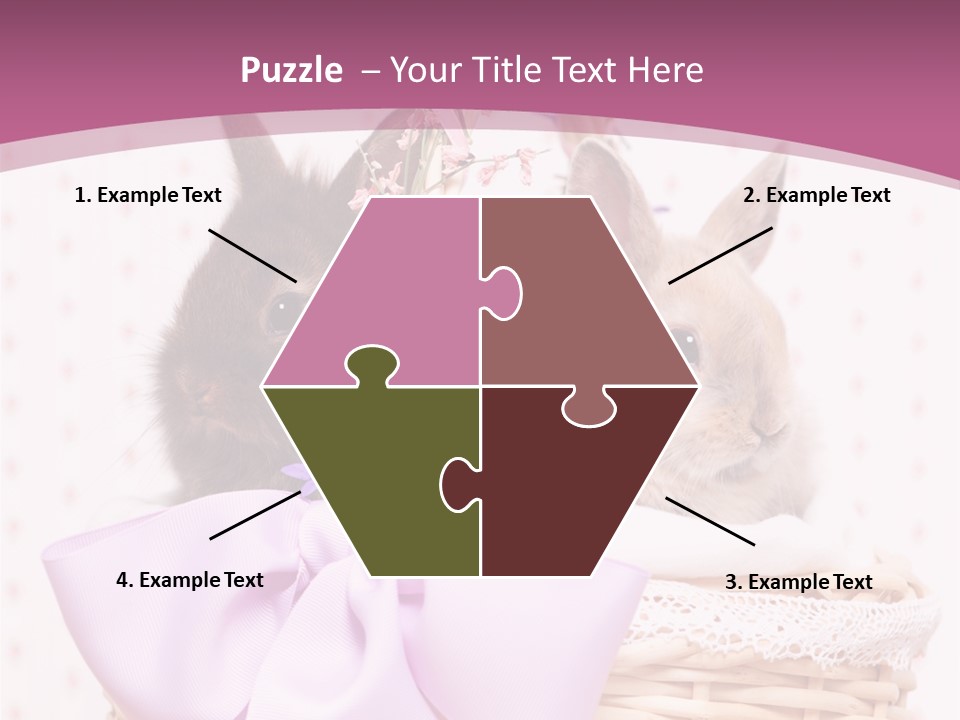 Karnickel Campanula Ostern PowerPoint Template