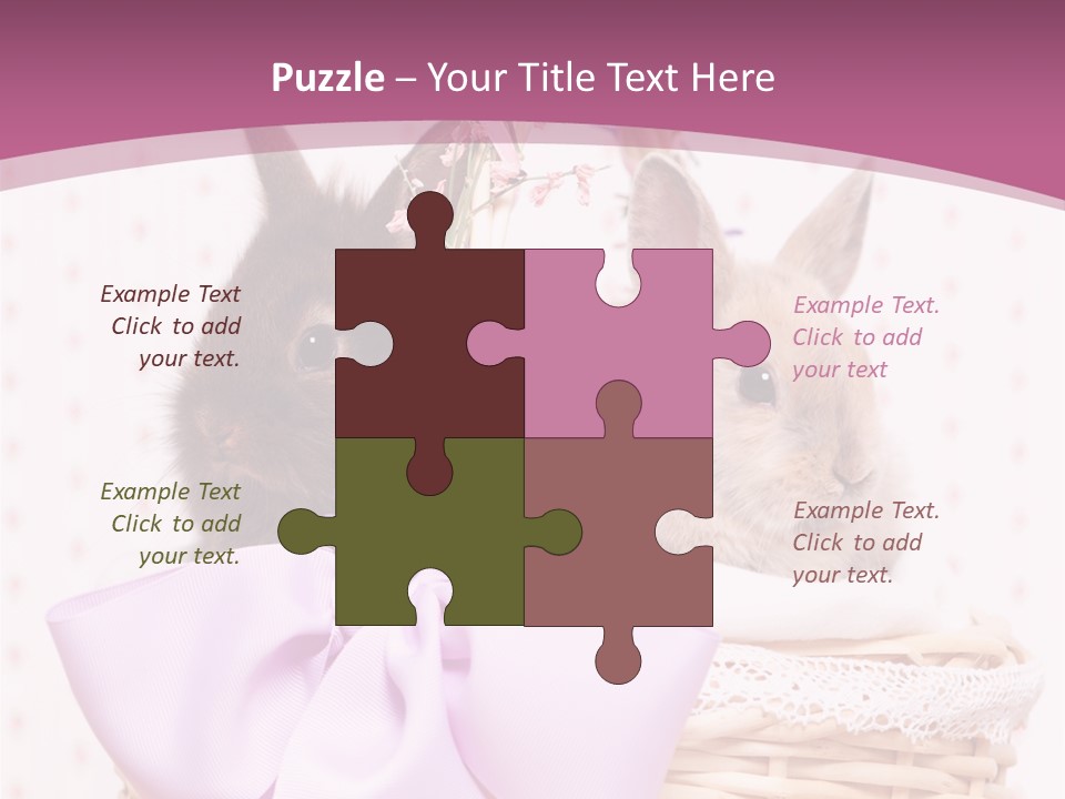 Karnickel Campanula Ostern PowerPoint Template