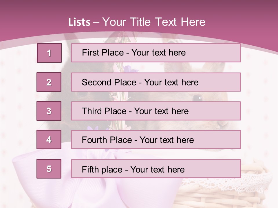 Karnickel Campanula Ostern PowerPoint Template