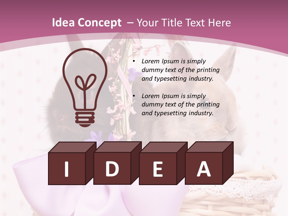 Karnickel Campanula Ostern PowerPoint Template