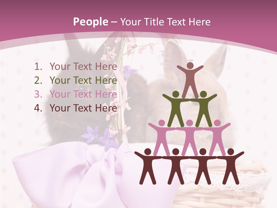 Karnickel Campanula Ostern PowerPoint Template