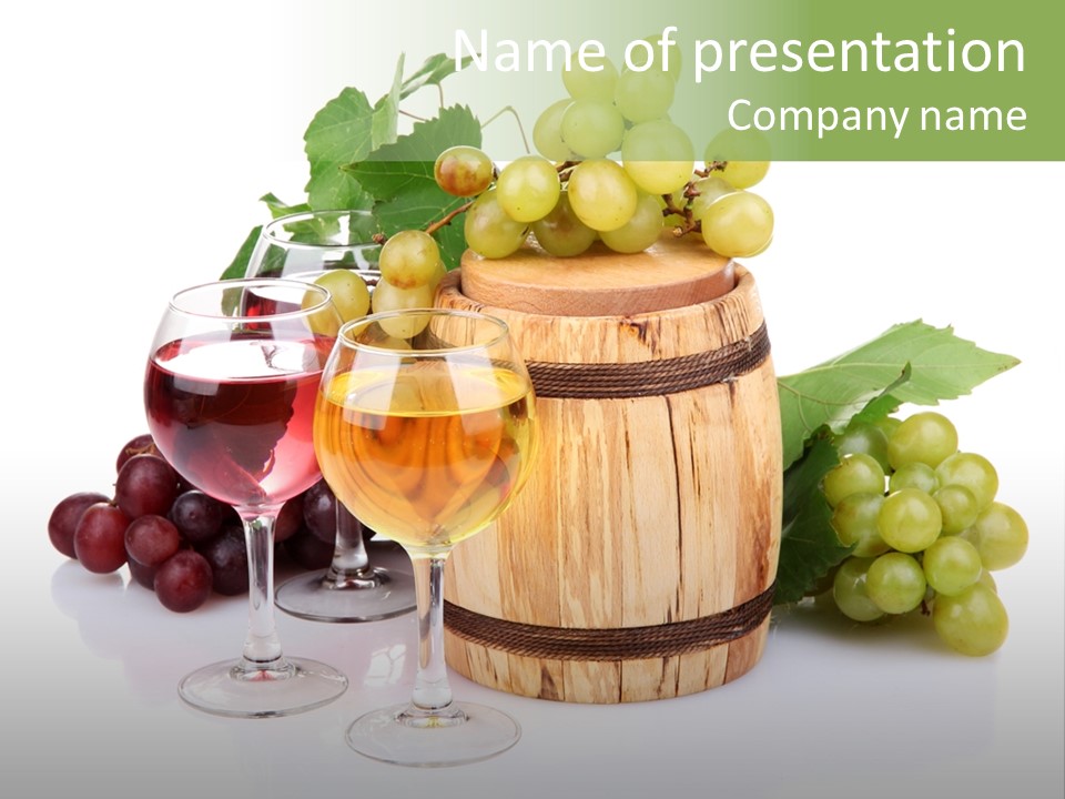 Assortment Pink Grapes PowerPoint Template