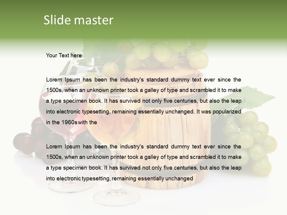 Assortment Pink Grapes PowerPoint Template