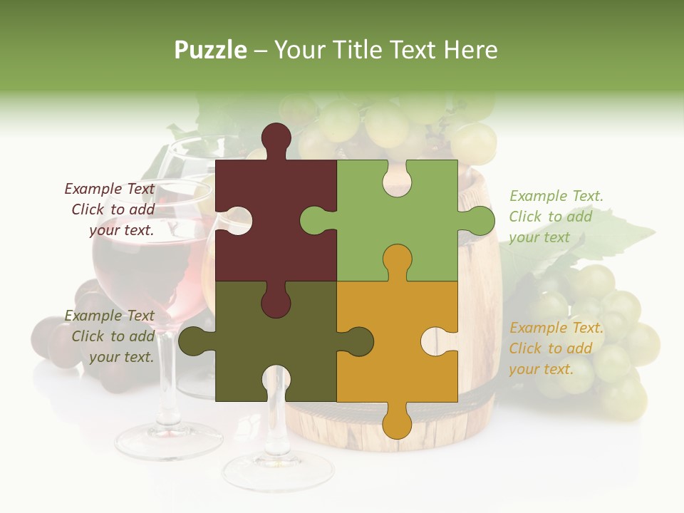 Assortment Pink Grapes PowerPoint Template