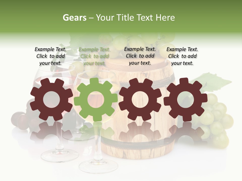 Assortment Pink Grapes PowerPoint Template