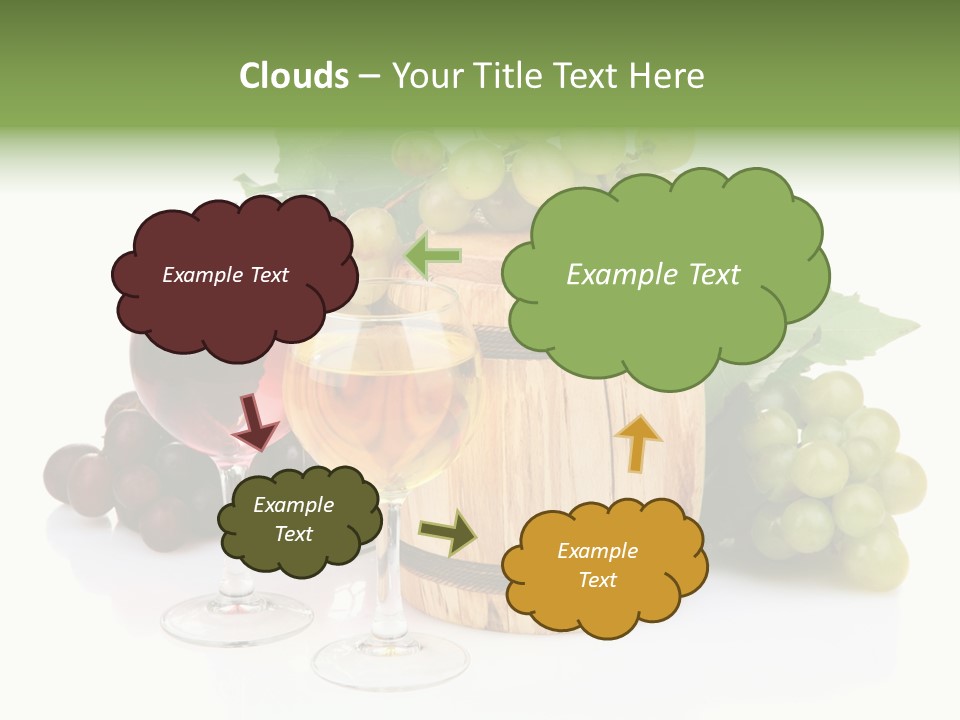 Assortment Pink Grapes PowerPoint Template