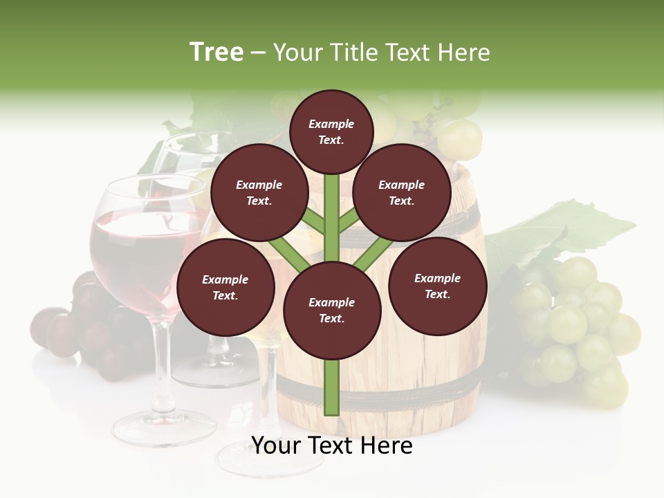 Assortment Pink Grapes PowerPoint Template