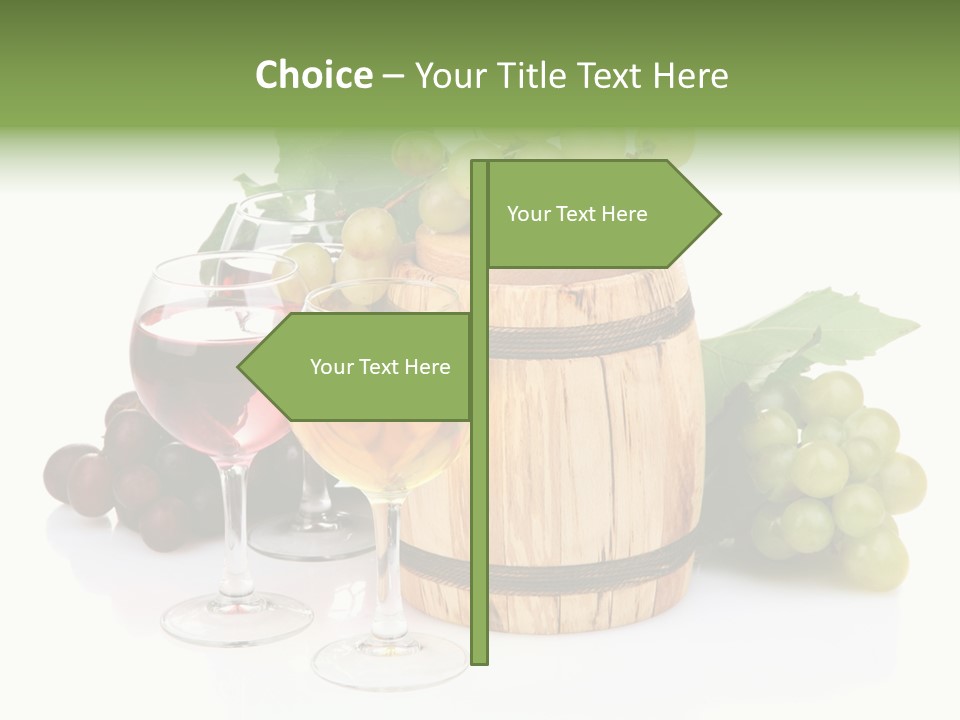 Assortment Pink Grapes PowerPoint Template