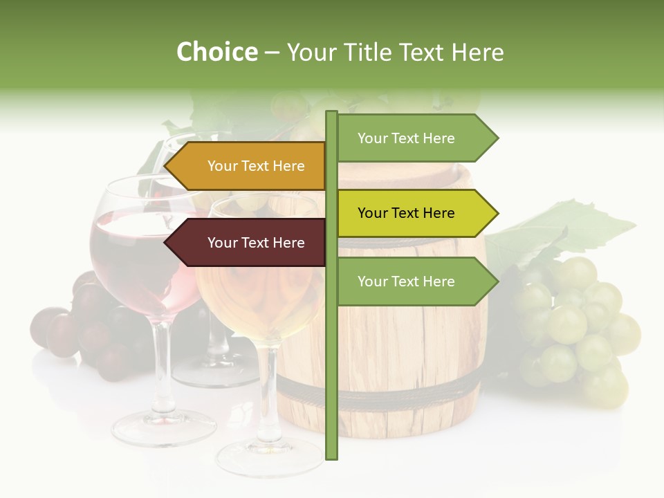 Assortment Pink Grapes PowerPoint Template