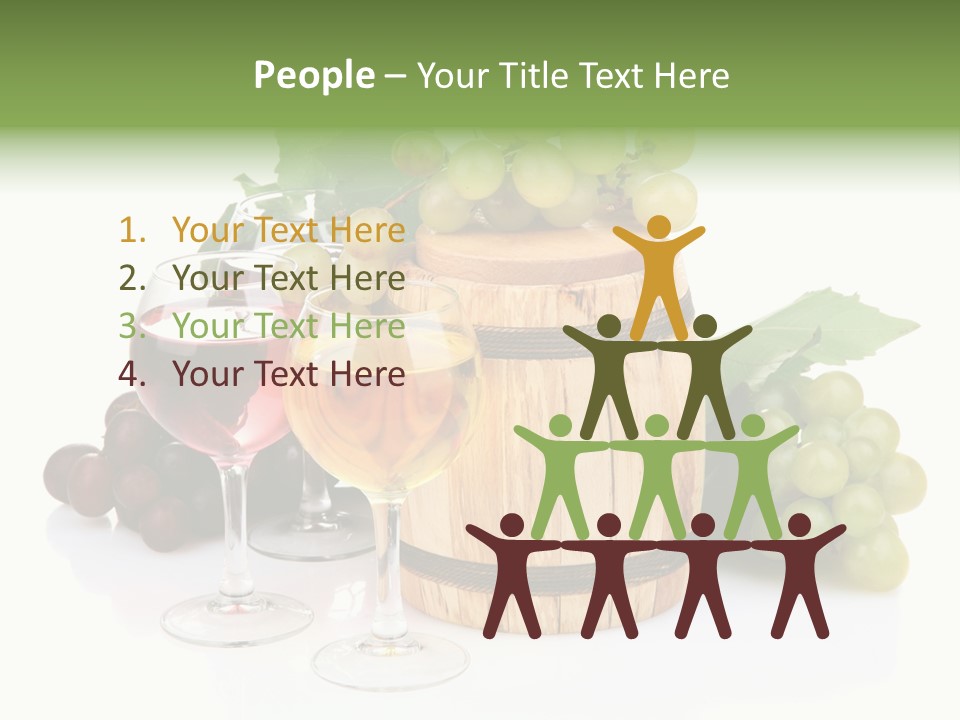 Assortment Pink Grapes PowerPoint Template