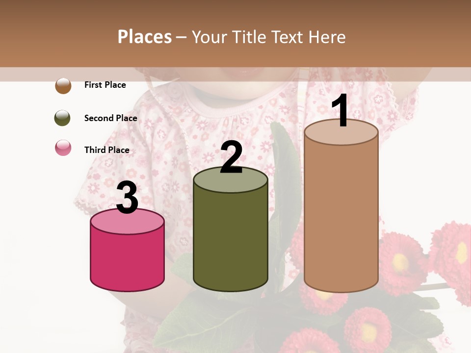 Blumig Newborn Blonde Haare PowerPoint Template