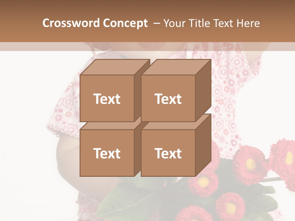 Blumig Newborn Blonde Haare PowerPoint Template