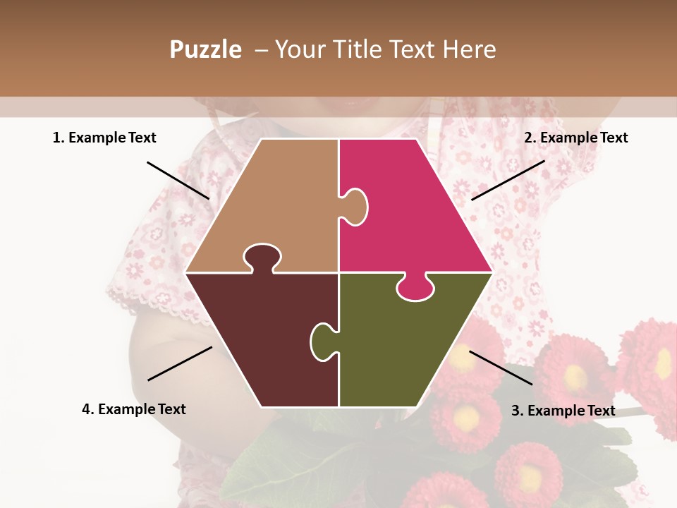 Blumig Newborn Blonde Haare PowerPoint Template