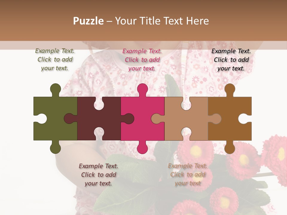 Blumig Newborn Blonde Haare PowerPoint Template