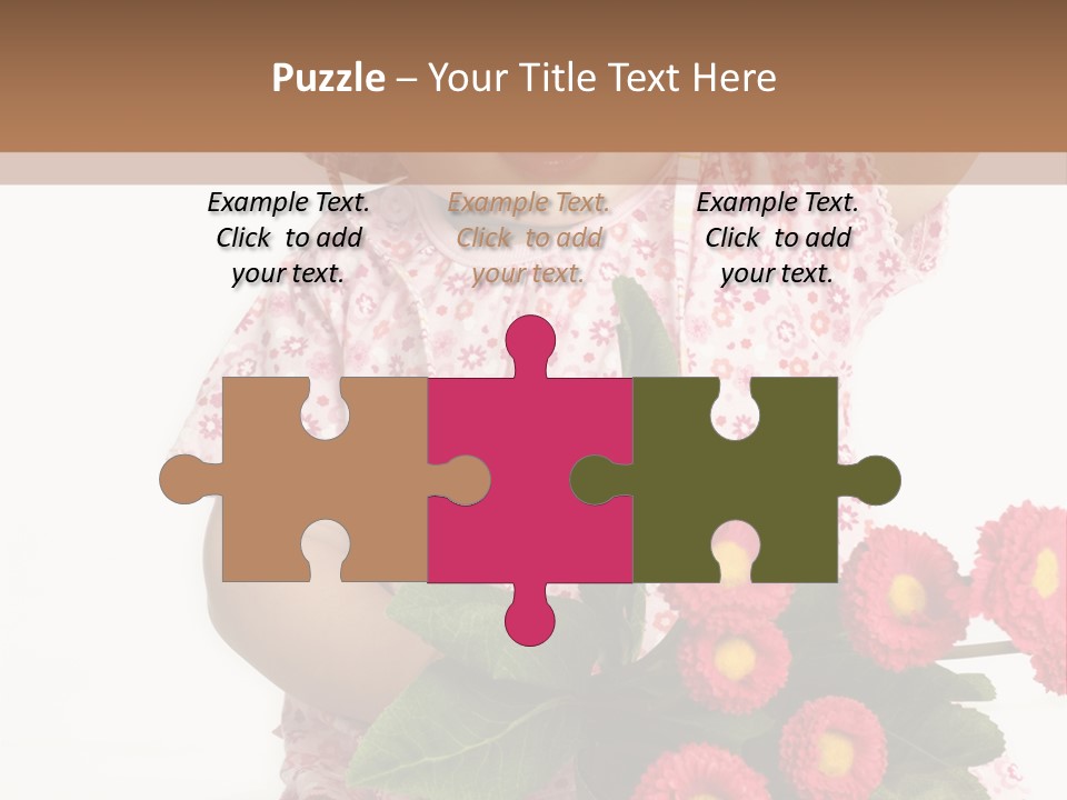 Blumig Newborn Blonde Haare PowerPoint Template