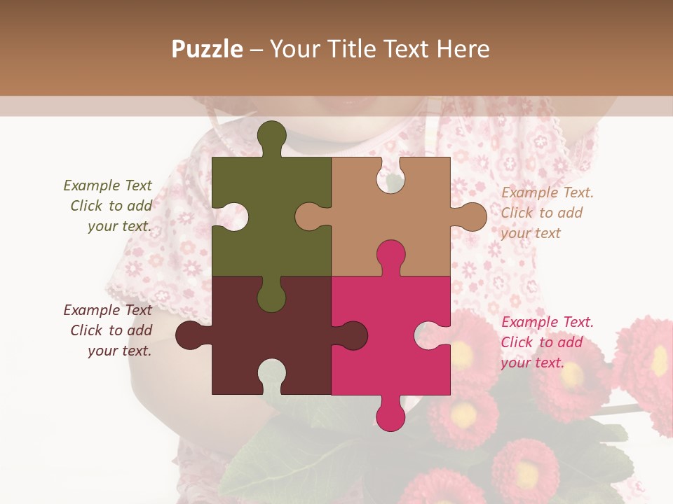 Blumig Newborn Blonde Haare PowerPoint Template