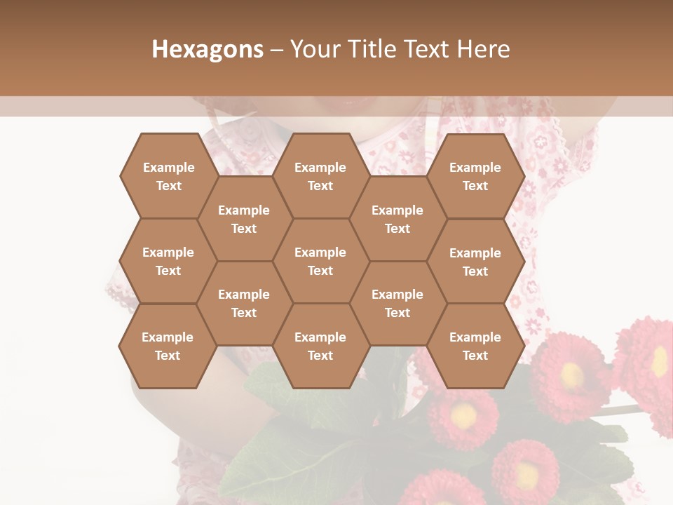 Blumig Newborn Blonde Haare PowerPoint Template