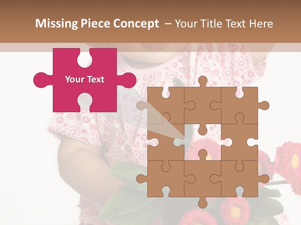 Blumig Newborn Blonde Haare PowerPoint Template