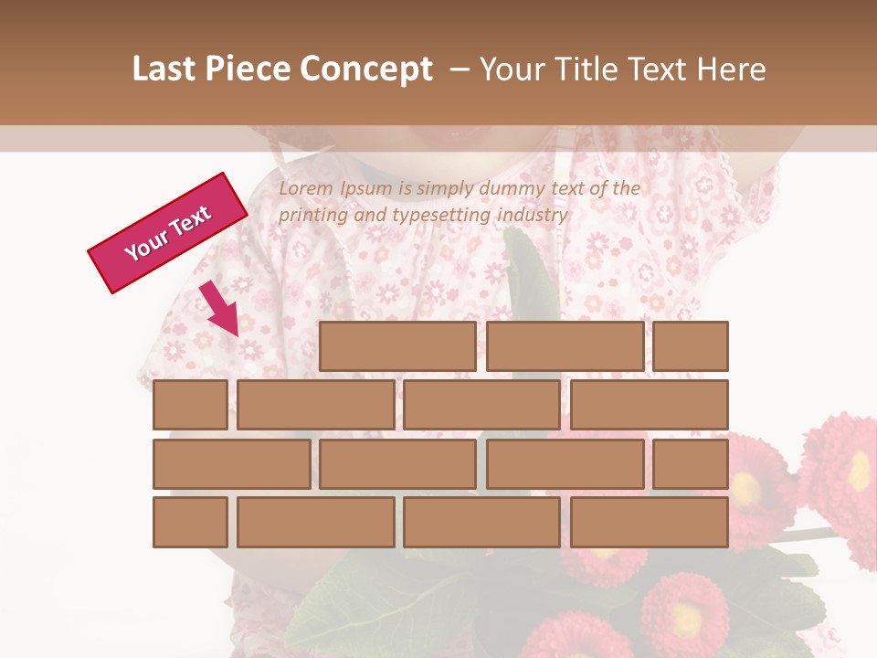 Blumig Newborn Blonde Haare PowerPoint Template