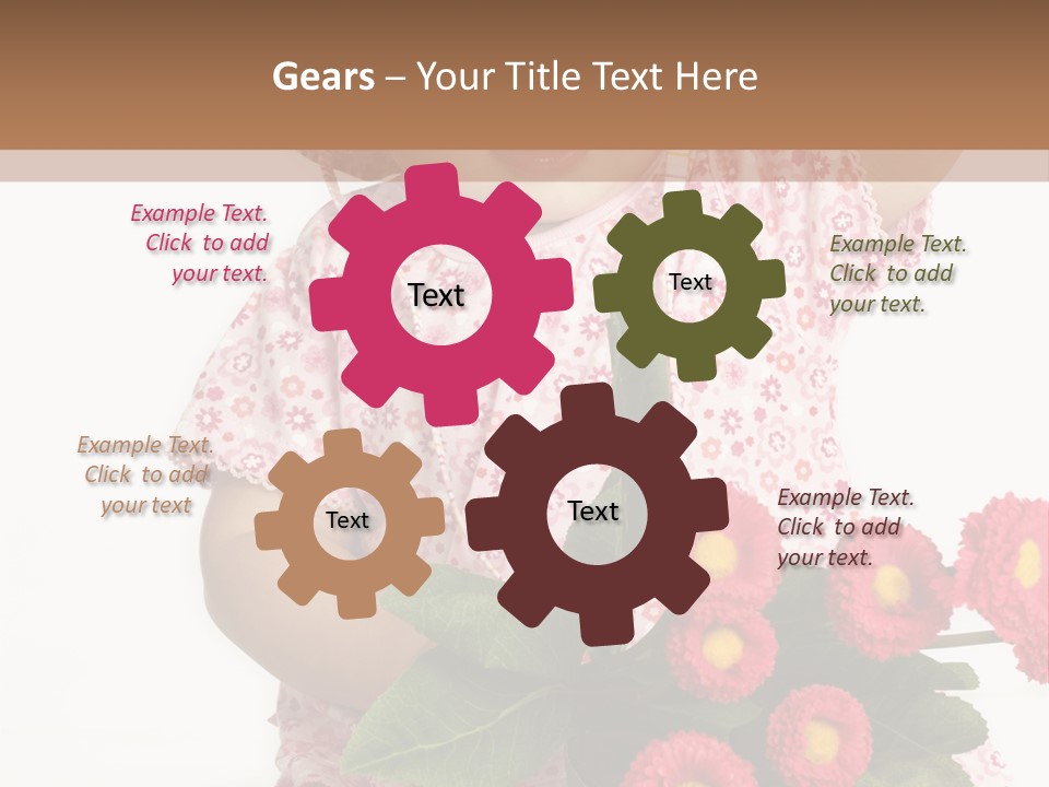 Blumig Newborn Blonde Haare PowerPoint Template