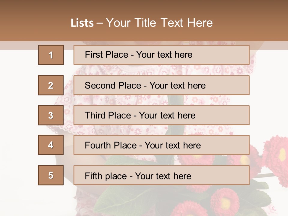 Blumig Newborn Blonde Haare PowerPoint Template