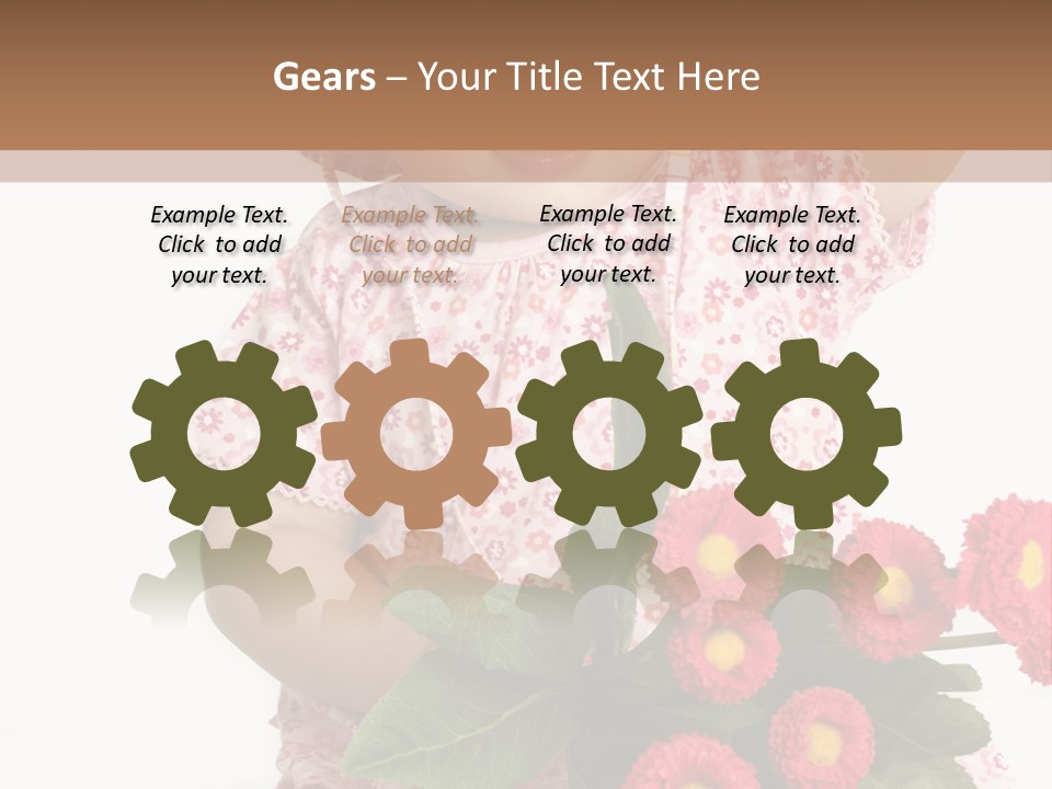 Blumig Newborn Blonde Haare PowerPoint Template