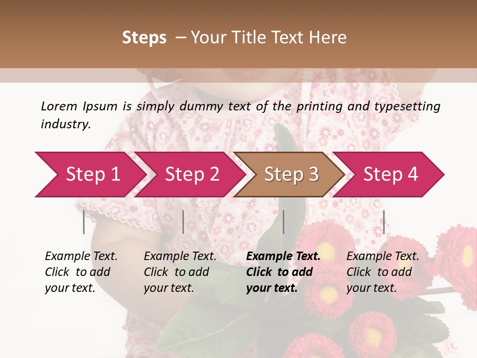 Blumig Newborn Blonde Haare PowerPoint Template