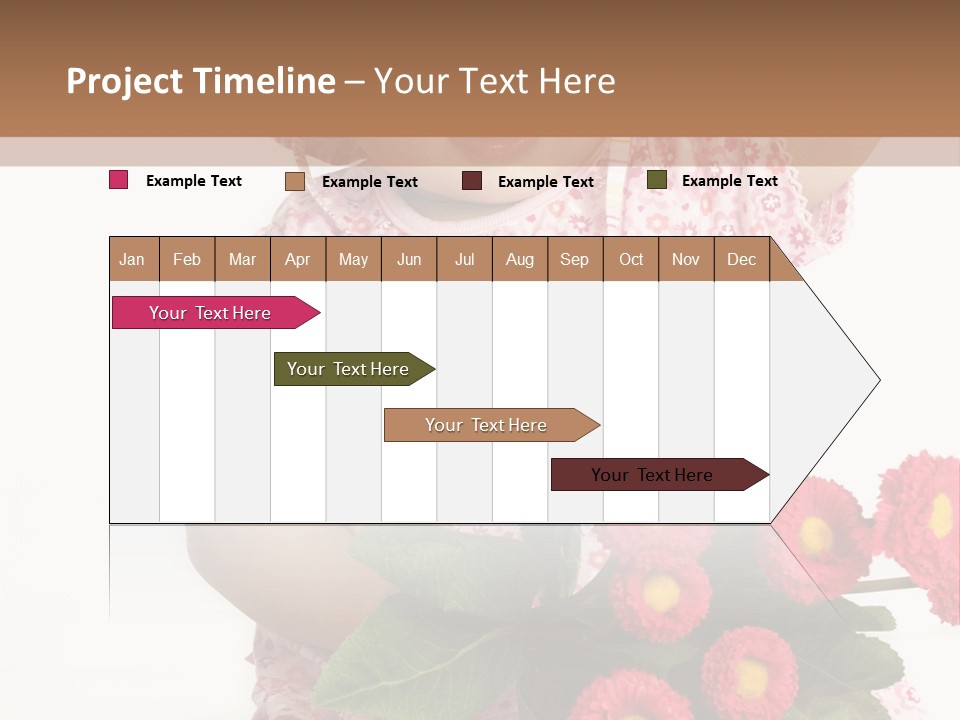 Blumig Newborn Blonde Haare PowerPoint Template
