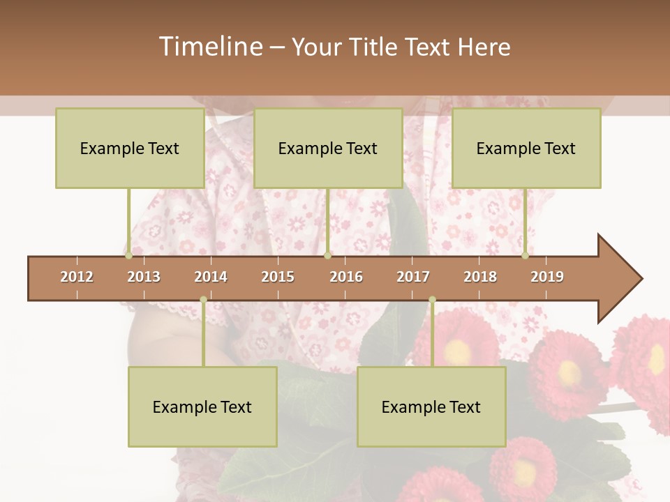 Blumig Newborn Blonde Haare PowerPoint Template