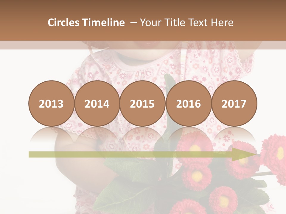 Blumig Newborn Blonde Haare PowerPoint Template