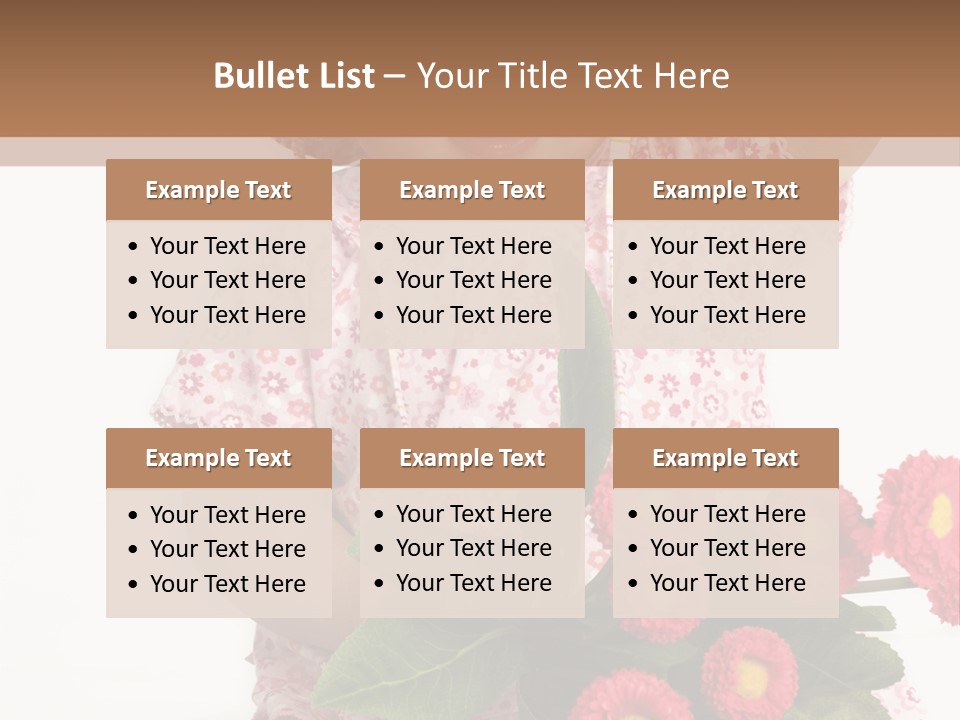 Blumig Newborn Blonde Haare PowerPoint Template