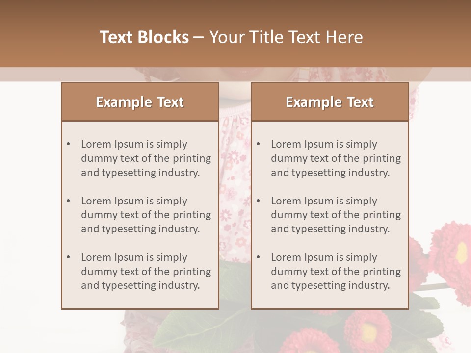 Blumig Newborn Blonde Haare PowerPoint Template