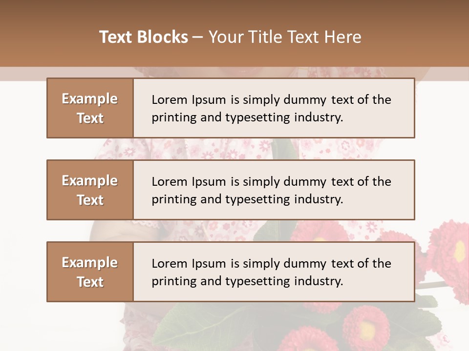 Blumig Newborn Blonde Haare PowerPoint Template