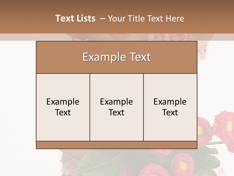 Blumig Newborn Blonde Haare PowerPoint Template