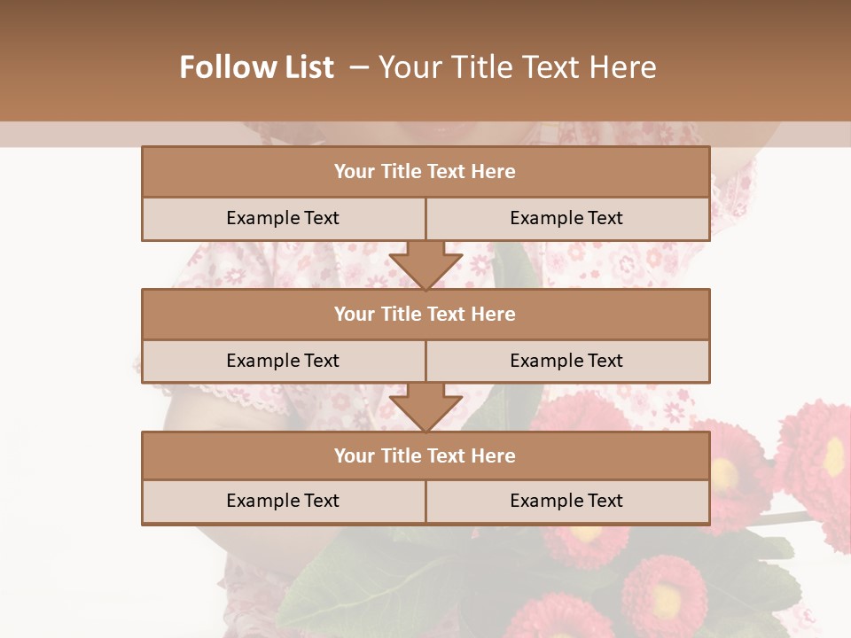 Blumig Newborn Blonde Haare PowerPoint Template