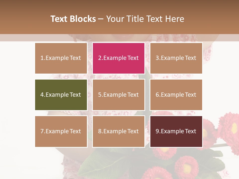 Blumig Newborn Blonde Haare PowerPoint Template