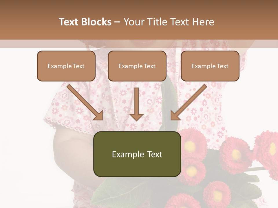 Blumig Newborn Blonde Haare PowerPoint Template