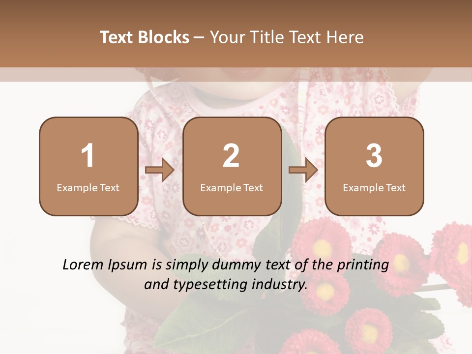 Blumig Newborn Blonde Haare PowerPoint Template