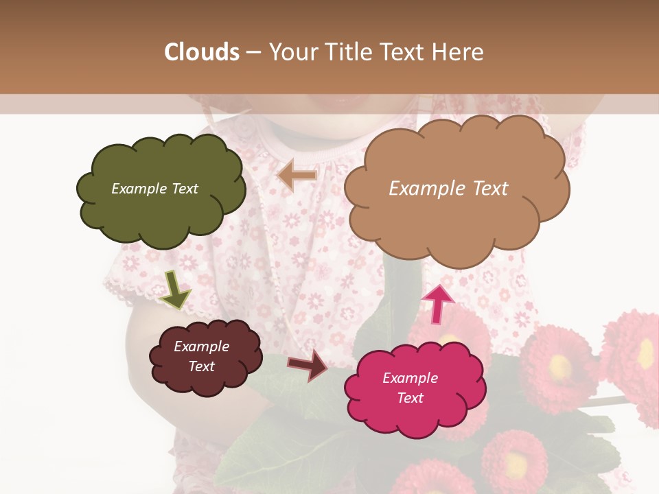 Blumig Newborn Blonde Haare PowerPoint Template