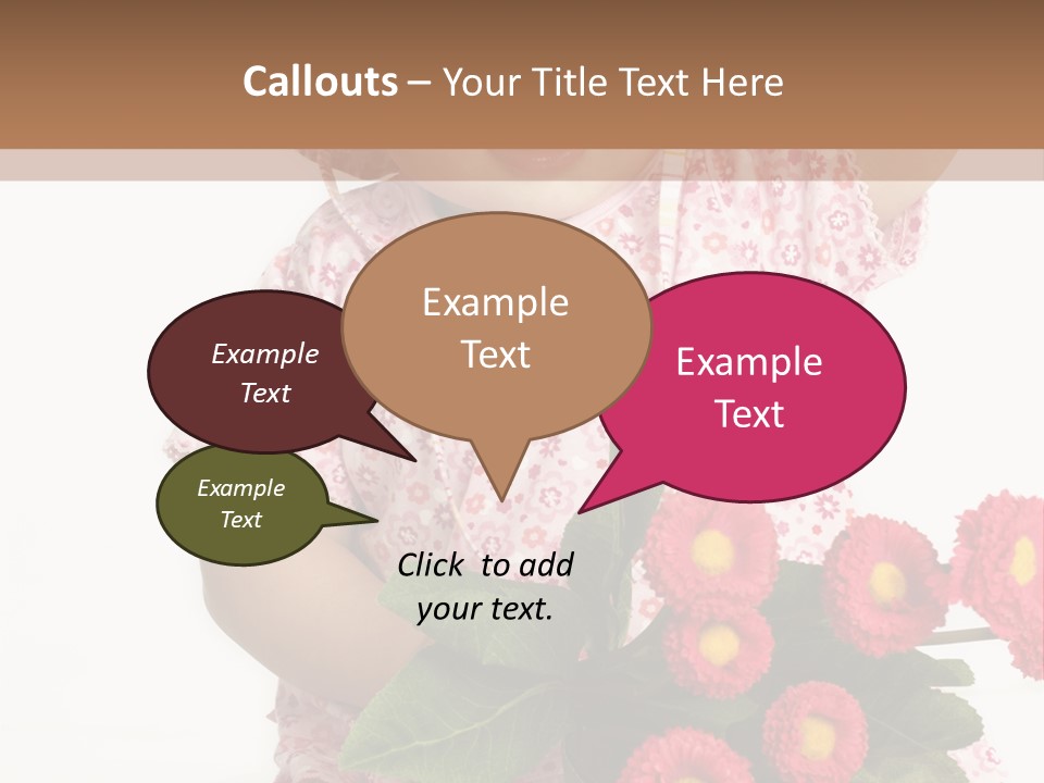 Blumig Newborn Blonde Haare PowerPoint Template